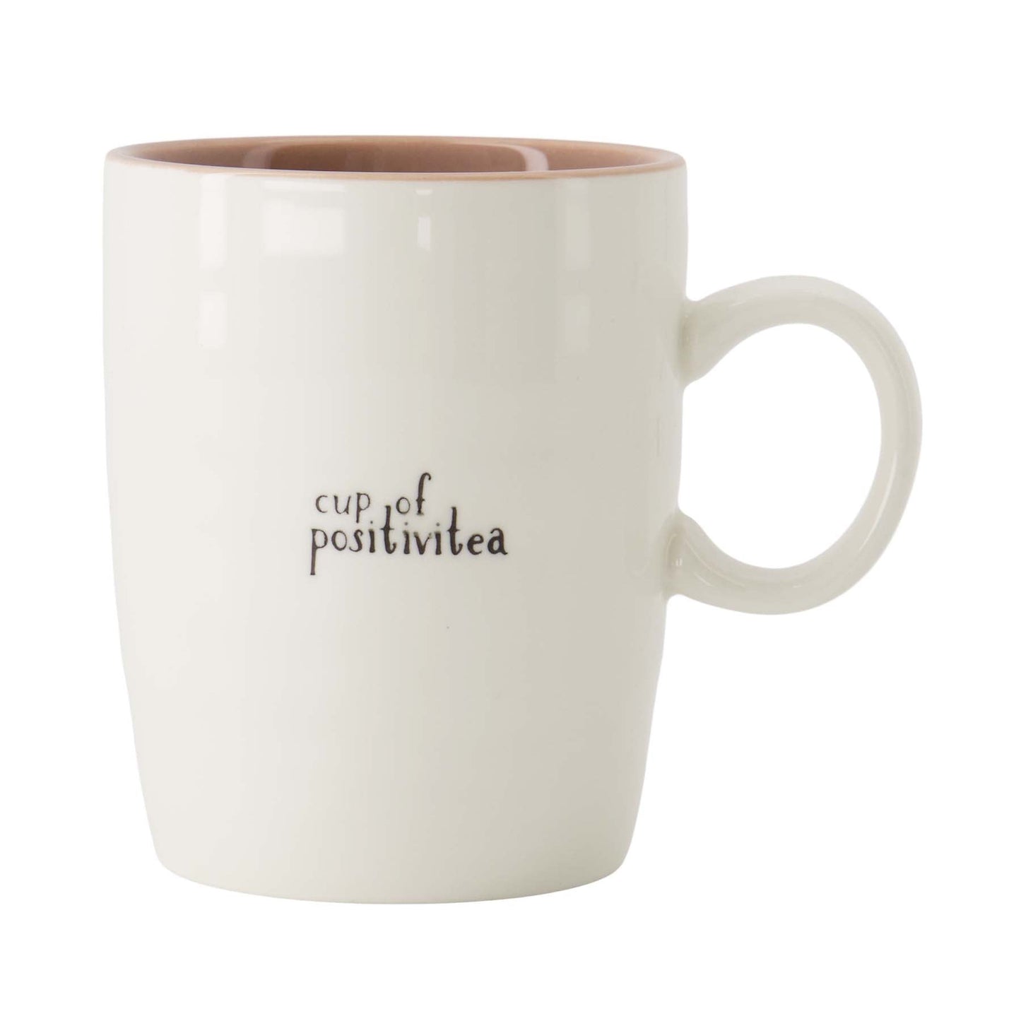 Zusss | Theemok Cup Of Positivitea | Wit - Zwart - Oudroze