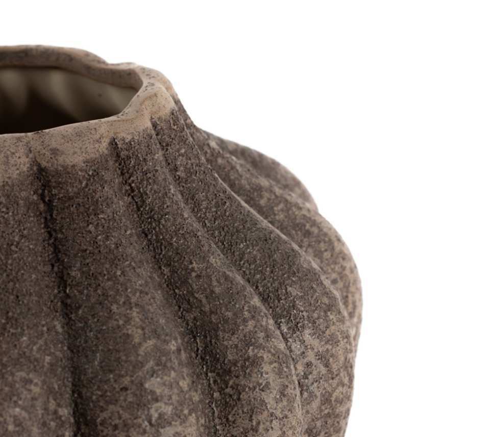 Aardewerk vaas Serra | Bruin