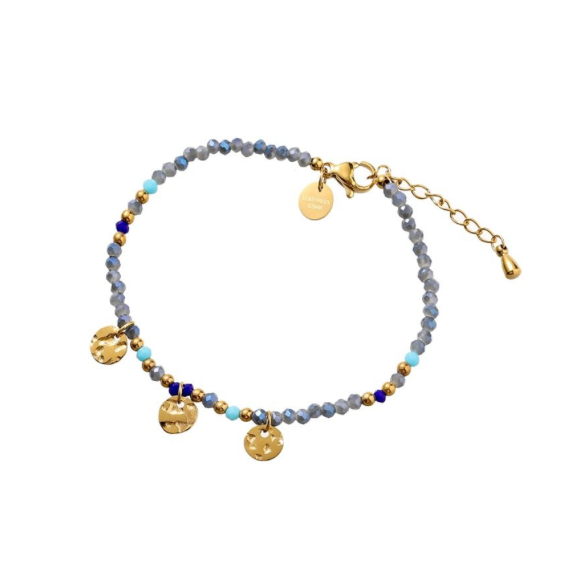 Armband 3 Petals Dark blue B56306-2