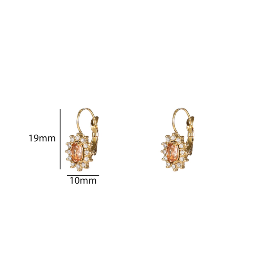 French Hook Oval Champagne E56375-5