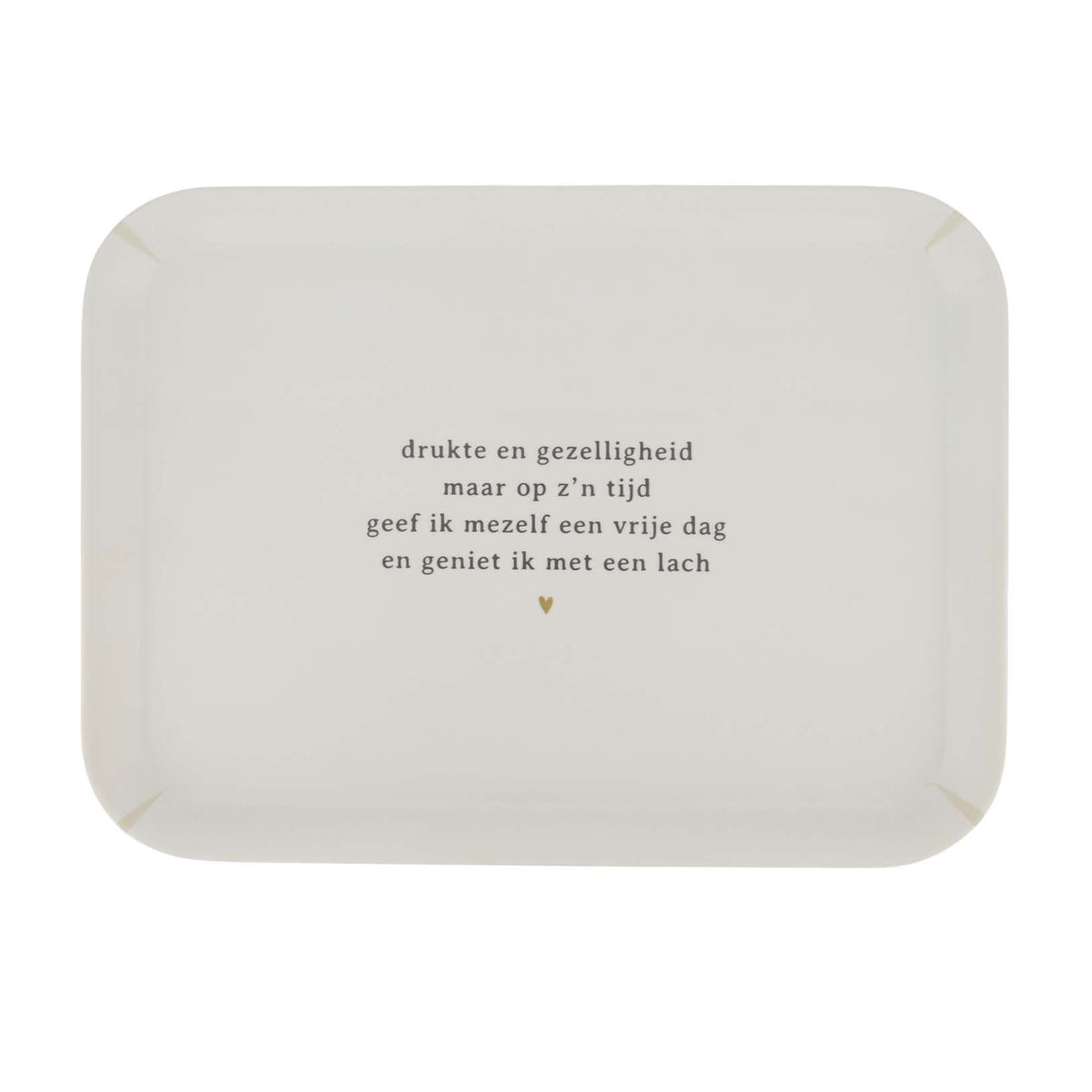 Melamine Dienblad Gezelligheid Wit