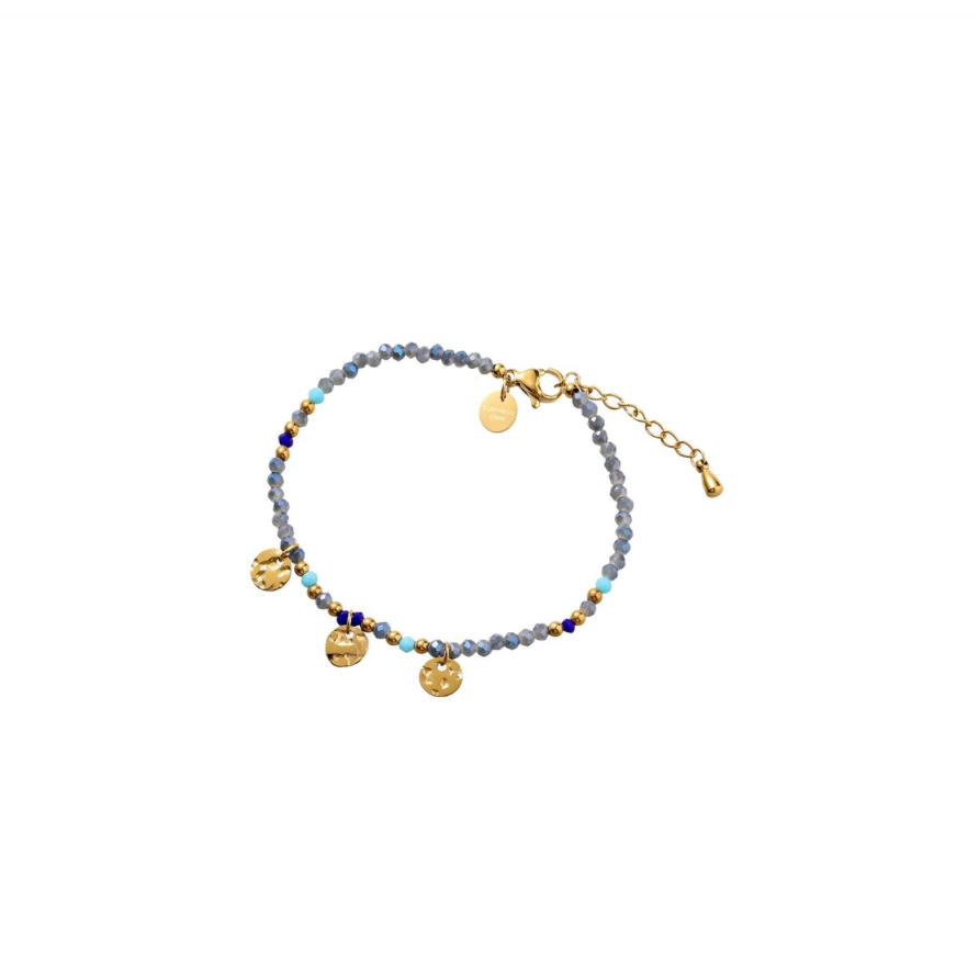 Bracelet | 3 Petals | 14K | Dark blue | B56306-2 | Day&Eve | Stainless steel