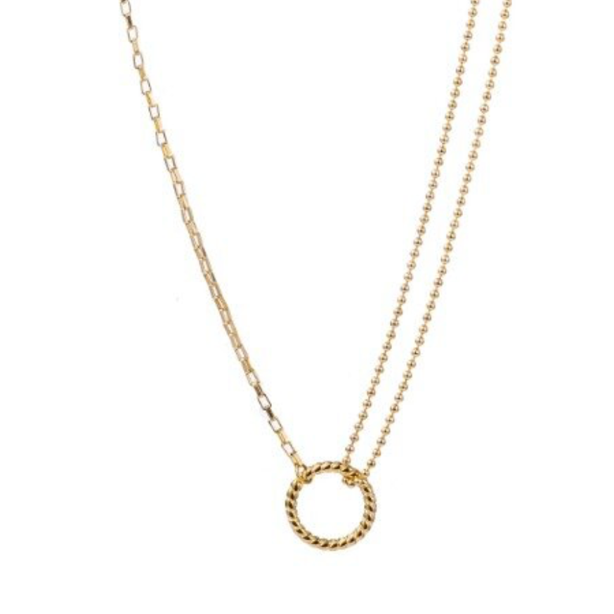 Necklace | Twisted Circle | 14K | N2786-2 | Day&Eve | Stainless steel