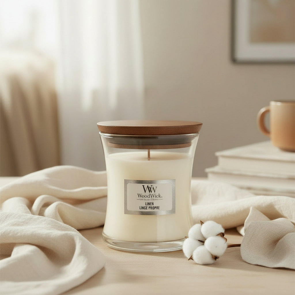 Woodwick | Mini Candle | Linen