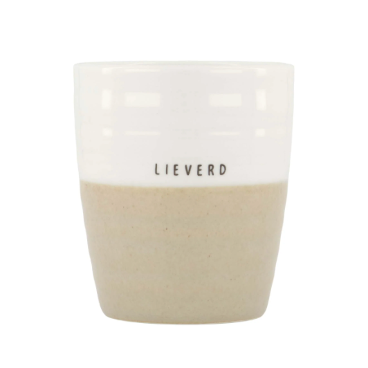 Zusss | Koffiemok Lieverd | Wit-Zand