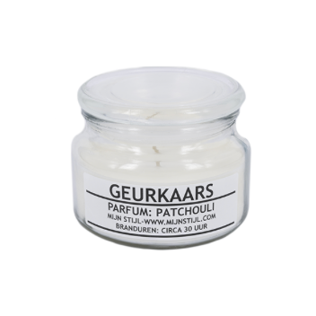 MIJN STIJL | Geurkaars soja-basis | Patchouli | Glas