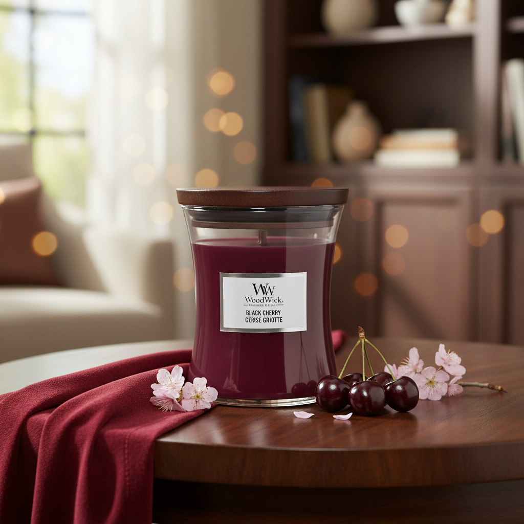 WoodWick | Medium Candle | Black Cherry