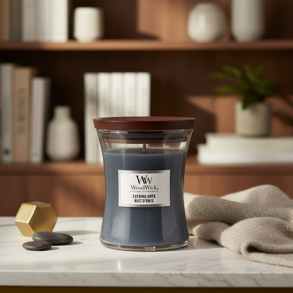 WoodWick | Medium Candle | Evening Onyx