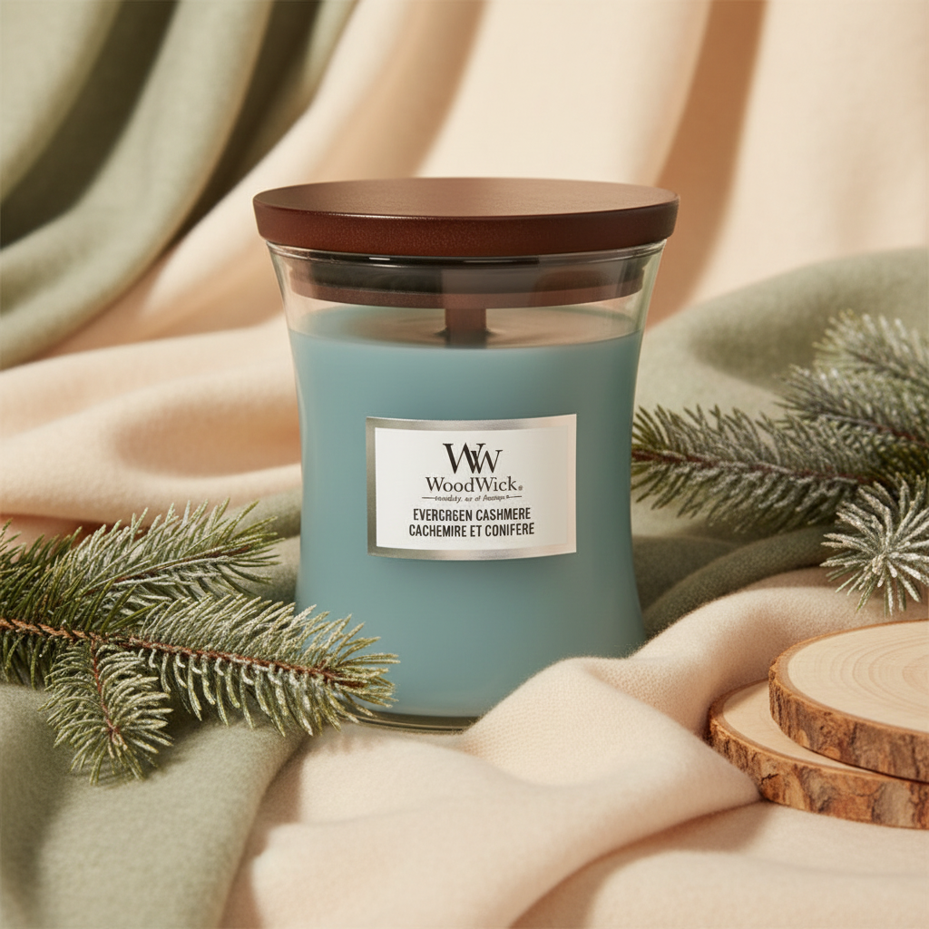 WoodWick | Medium Candle | Evergreen Cashmere