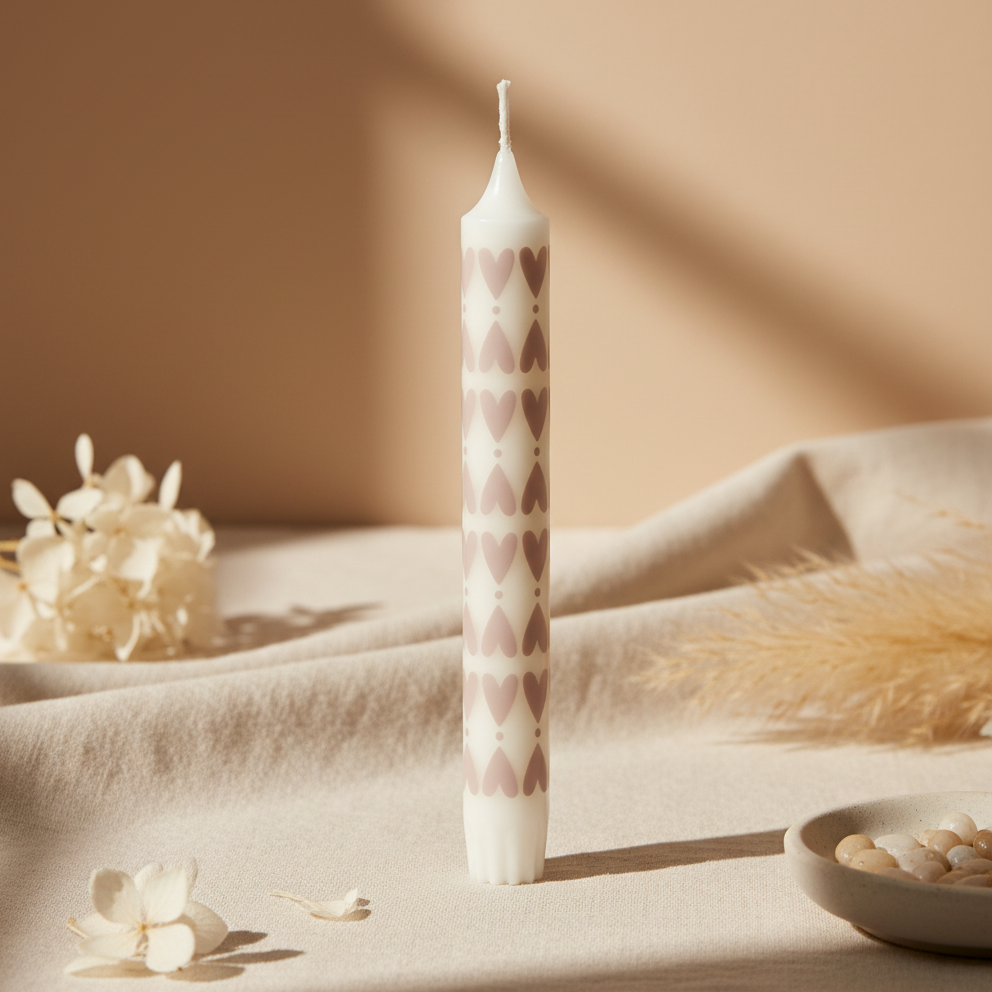 Rustik Lys | Diner Kaars | Hearts row