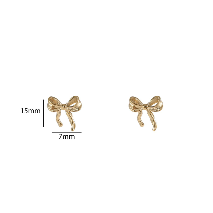 Bow Stud | 14K | E56184-2 | Day&Eve | Stainless steel