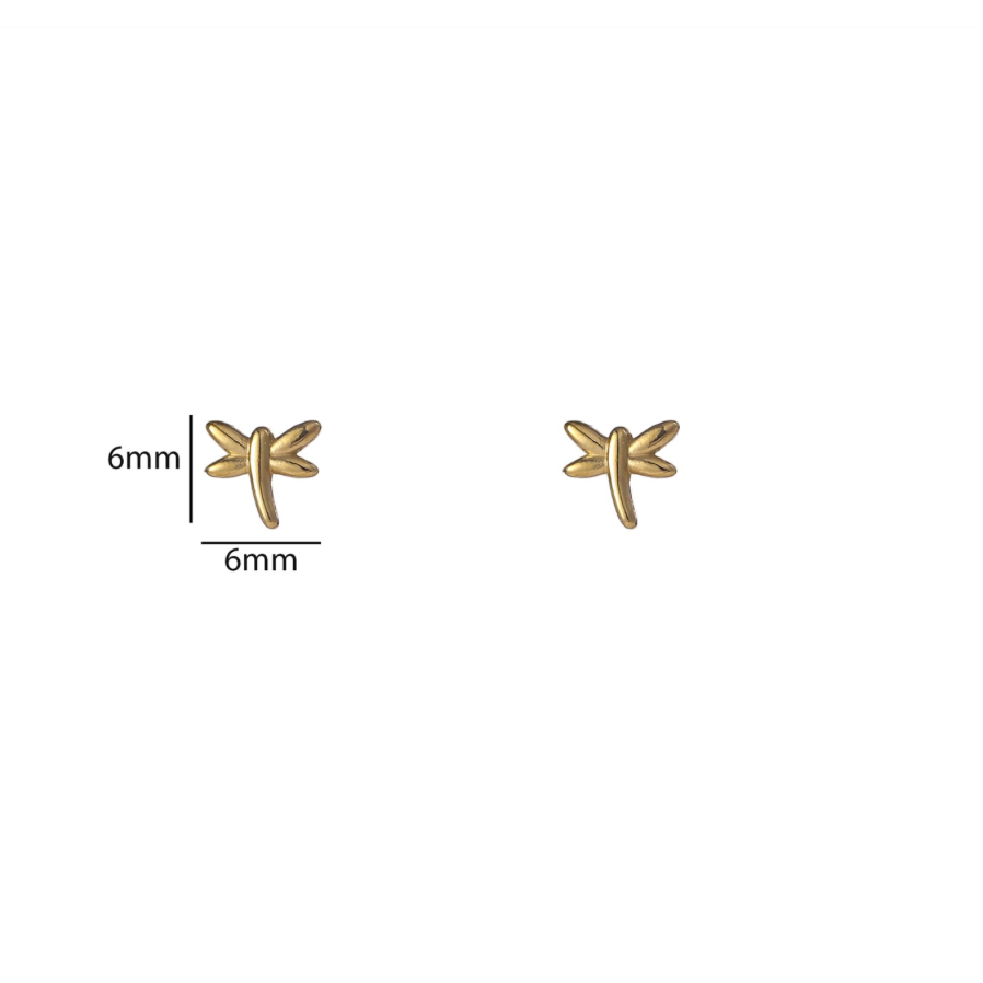 Dragonfly Stud | 14K | E56163-2 | Day&Eve | Stainless steel