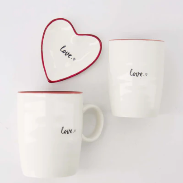 Zusss | Theetipje Hartje Love | Wit - Rood