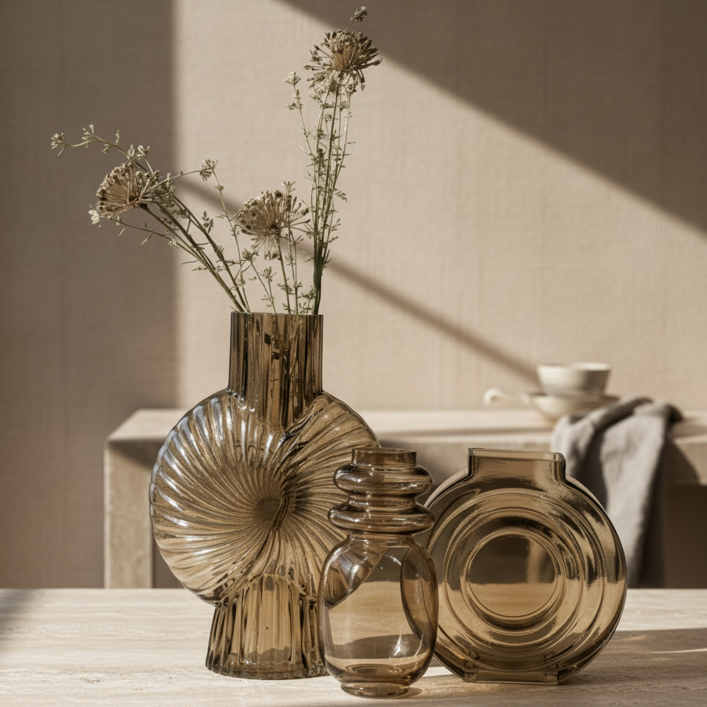 Glazen vaas | Roest | 20,5cm