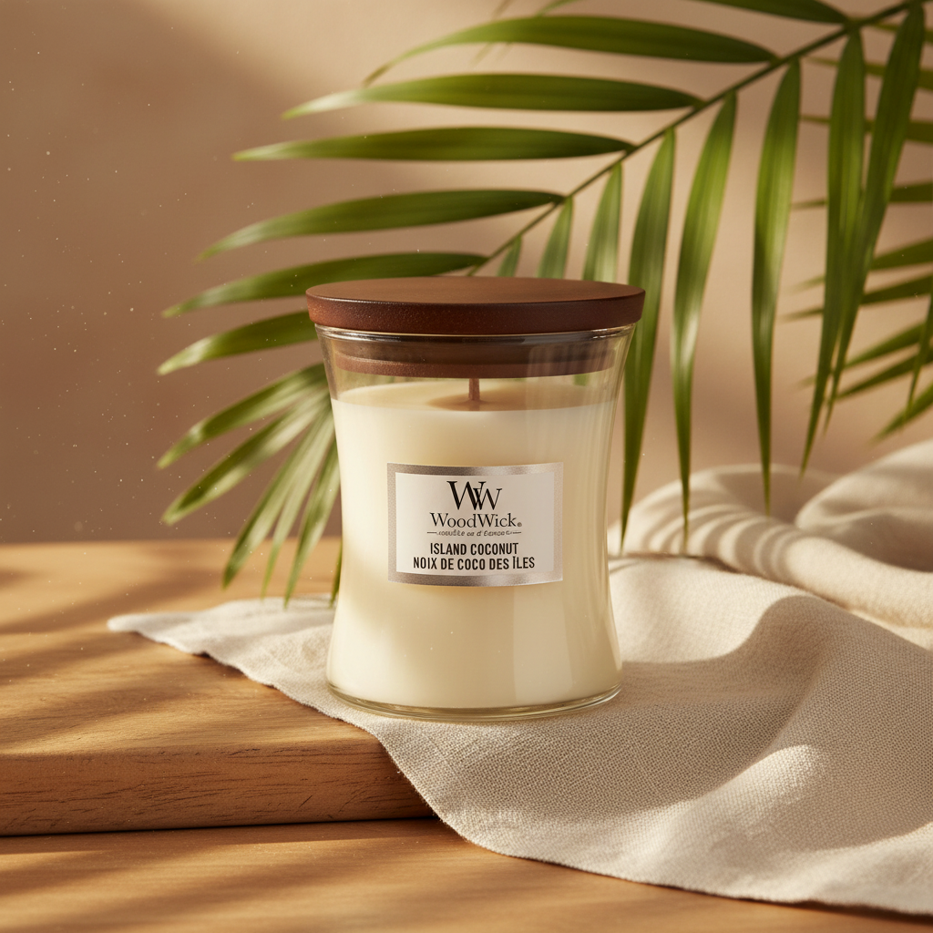 WoodWick | Medium Candle | Island Coconut