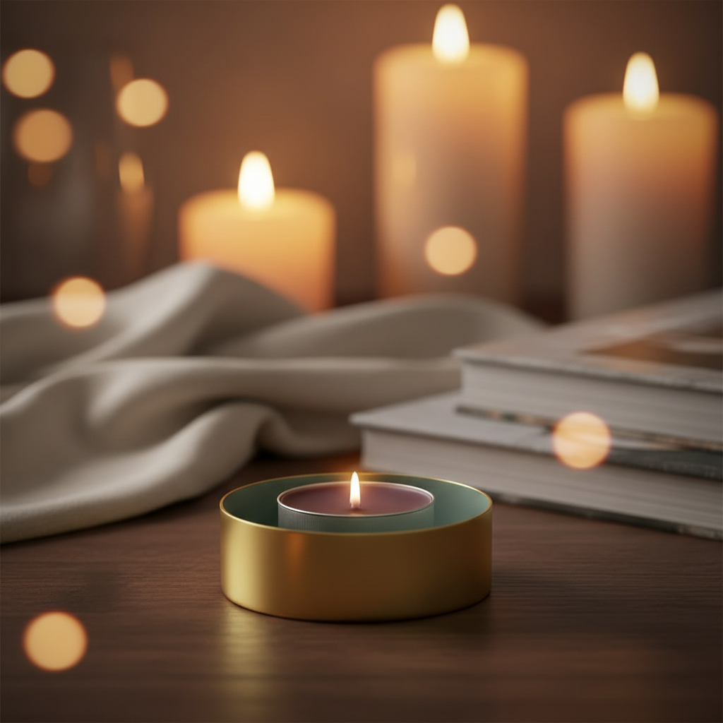 Waxinelichthouder | Metaal In Zakje | Merci