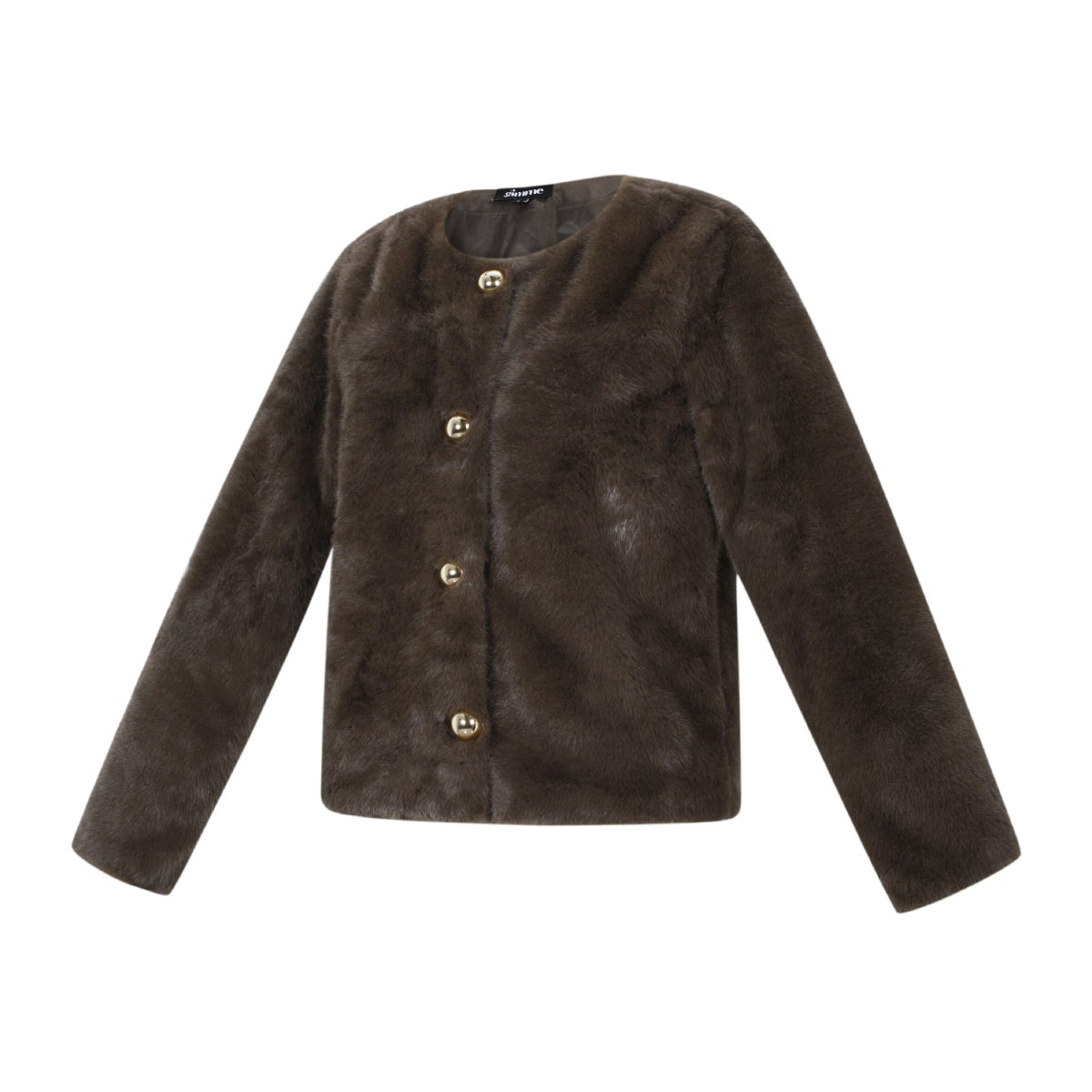 Soft luxe jas Sophie Bruin Maat: S/36