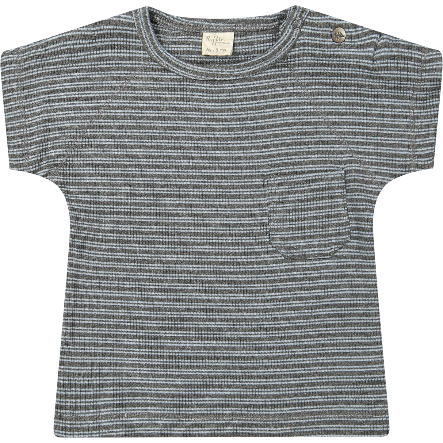 T-shirt Jord Rib stripe blue