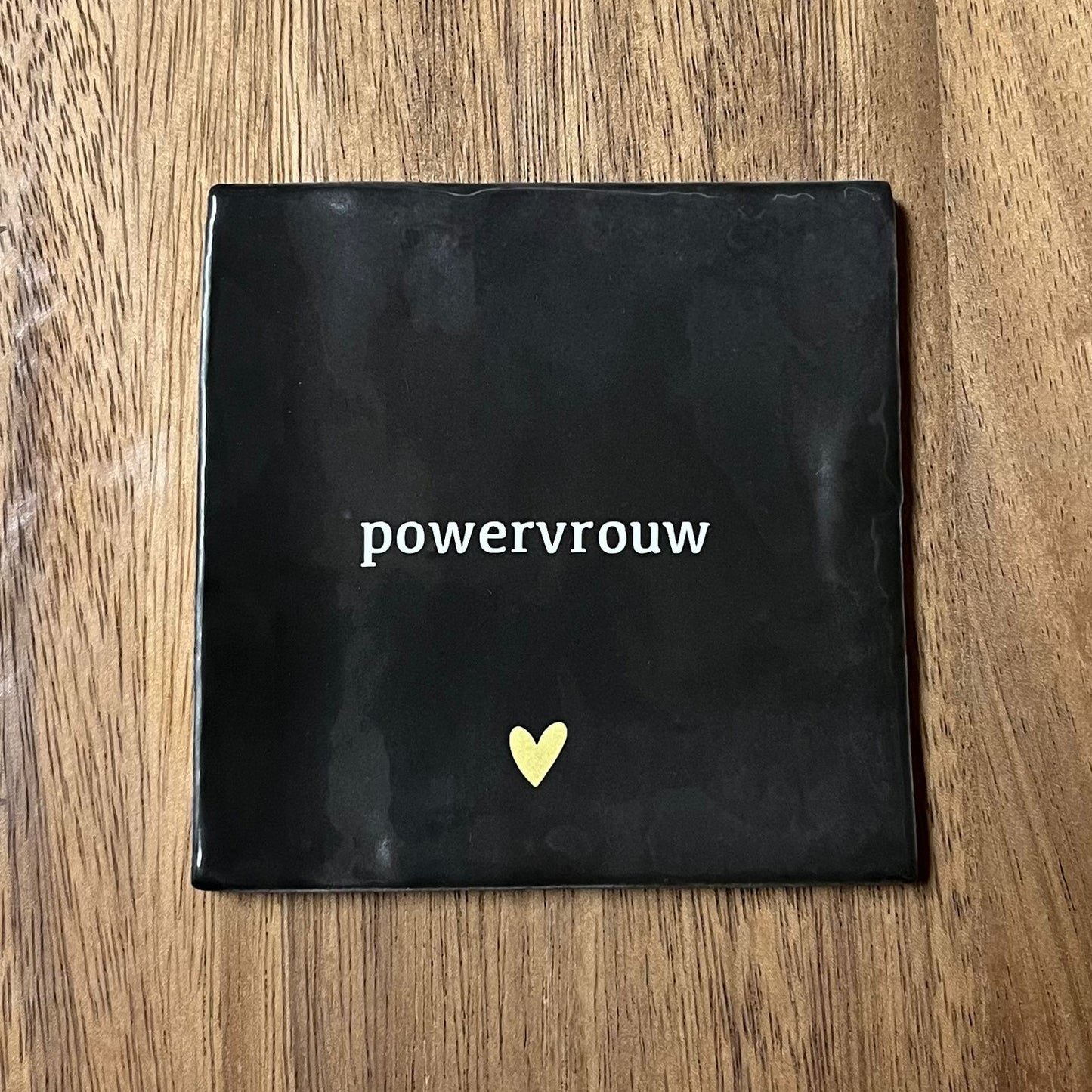 Tegeltje Powervrouw | Zwart