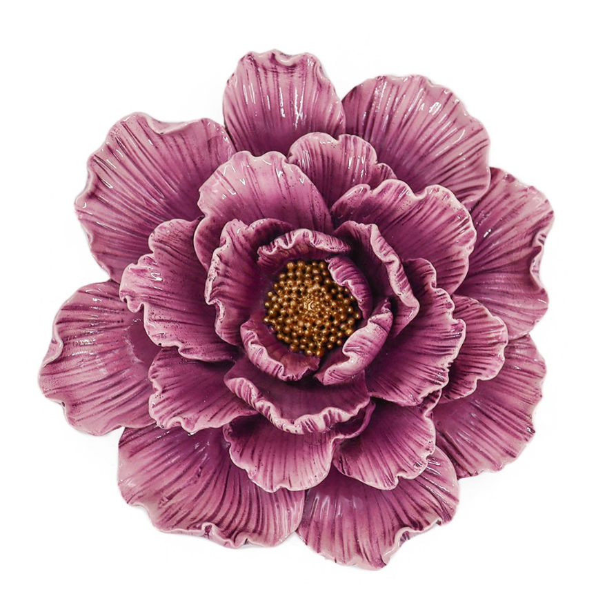 Wanddecoratie Bloem Pioenroos Paars