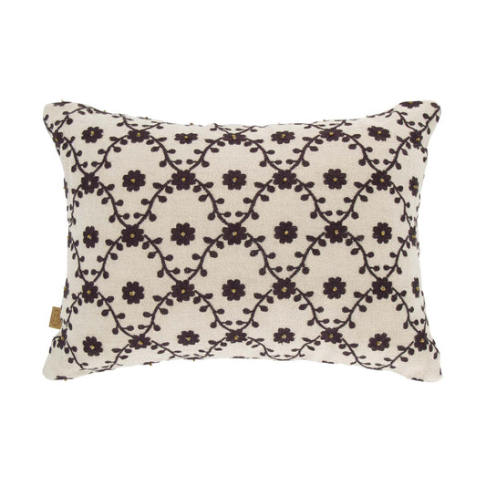 Zusss | Kussen droom durf doe | 35x25cm | Zand - Antracietgrijs