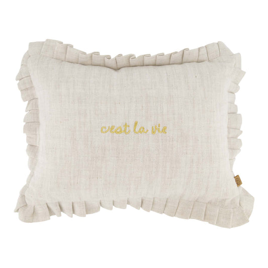 Zusss | Kussen Cest La Vie | 35x25cm | Peper En Zout