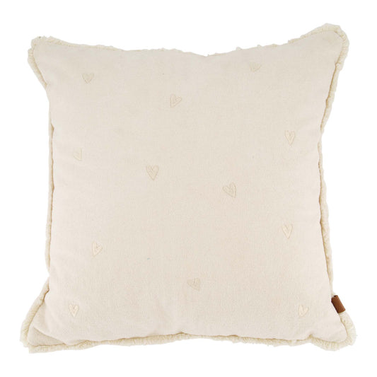 Zusss | Kussen Velvet Hartjes | 45X45cm | Off White