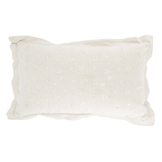 Zusss | Kussen | Bloem | Kralen | 50x30cm | Zand-Wit