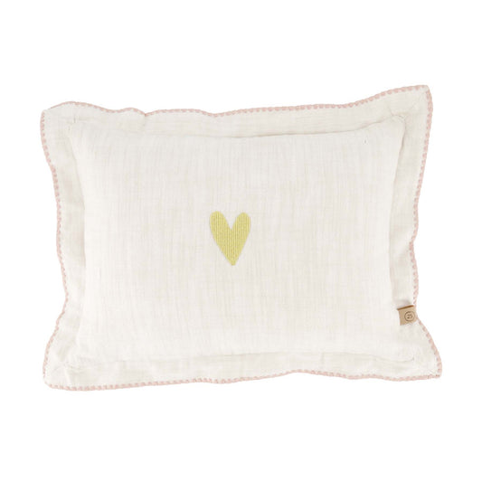 Zusss | Kussen | Hartje Rand Gestikt | 35x25cm