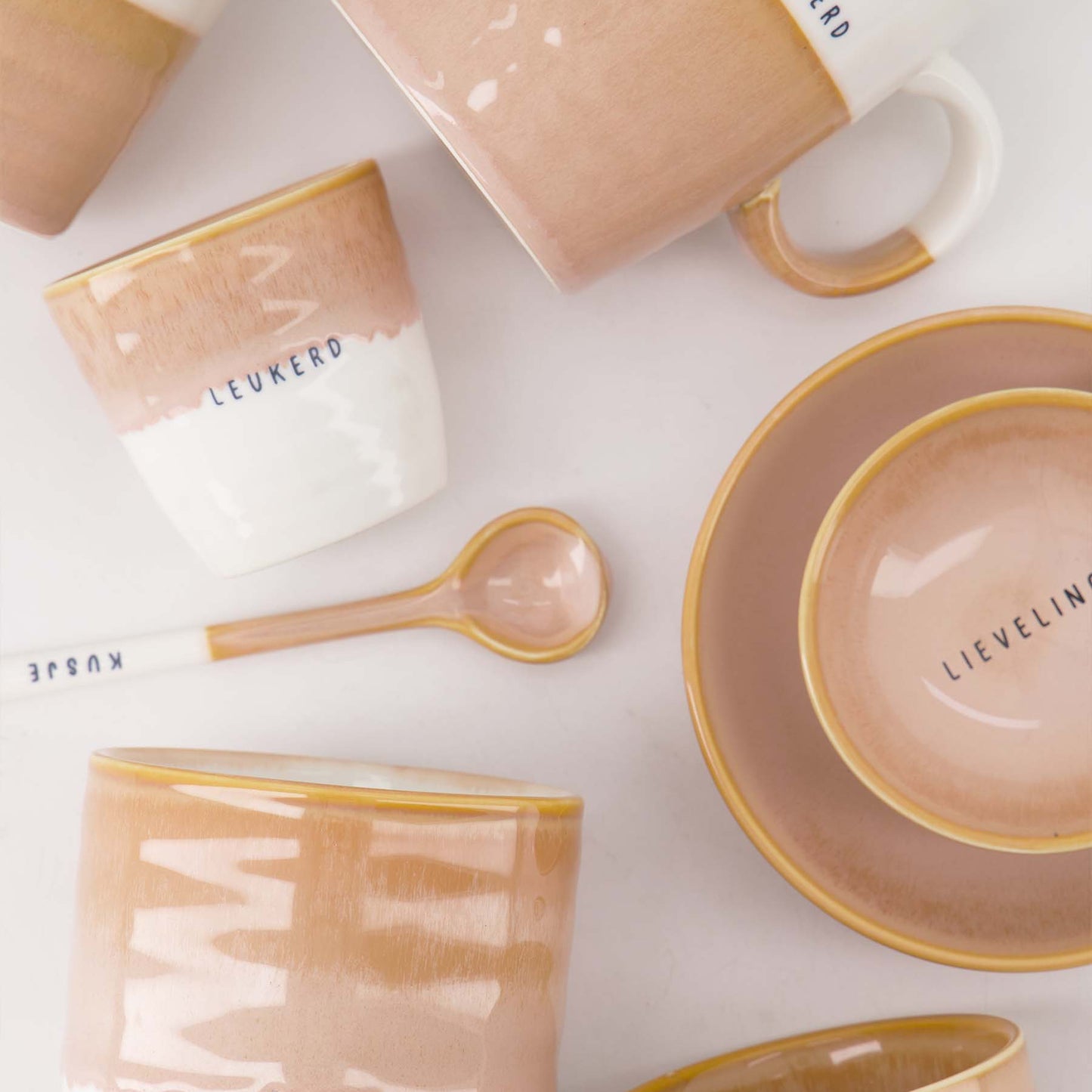 Espressomok | Leukerd | Wit-Roze