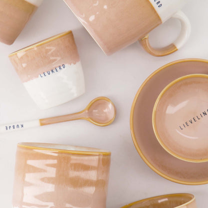 Espressomok | Leukerd | Wit-Roze