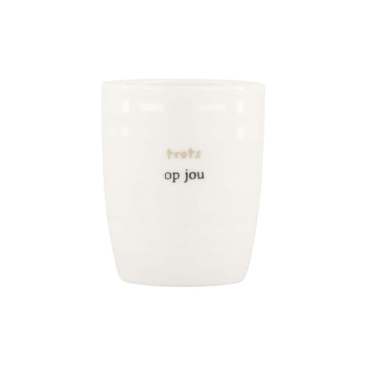 Zusss | Espressokop trots op jou | Wit - Zwart - Goud