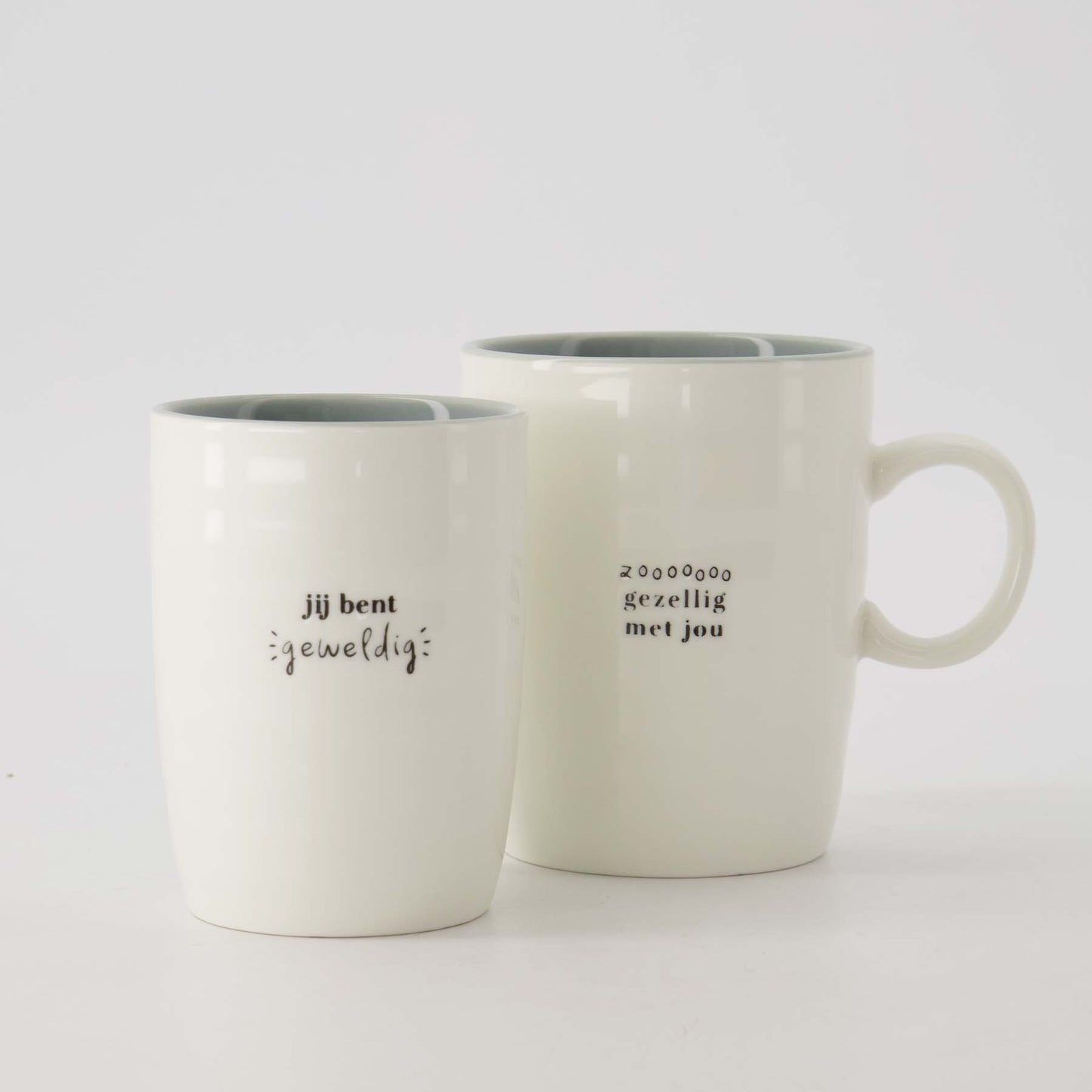 Zusss | Theemok Zo Gezellig Met Jou | Wit - Zwart - Grijsblauw