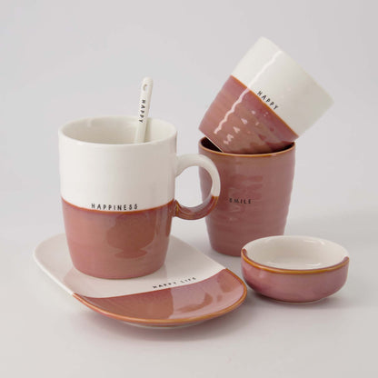 Zusss | Dipschaaltje Smile | Wit- Burgundy