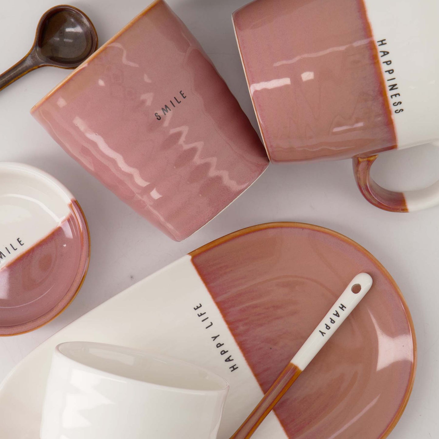 Zusss | Dipschaaltje Smile | Wit- Burgundy