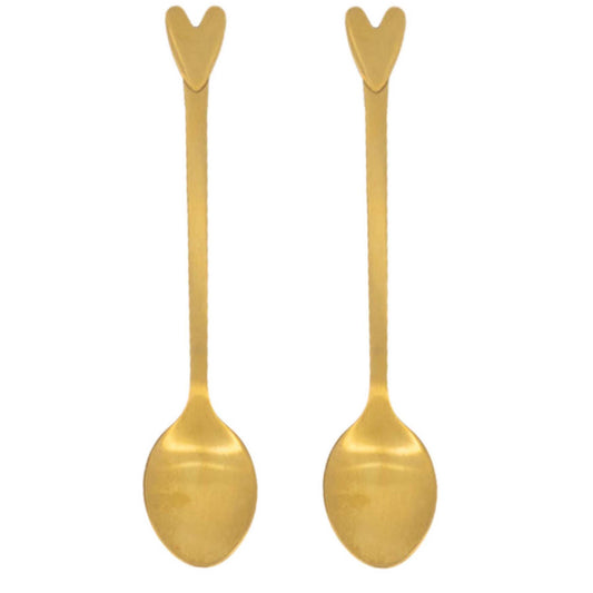 Zusss | Set Van 2 Lepeltjes | Hartje | Kleur: Goud