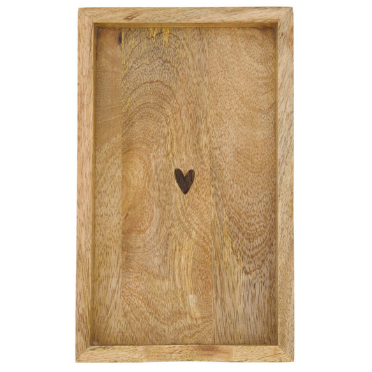 Zusss | Servethouder hout hartje | 11x20cm