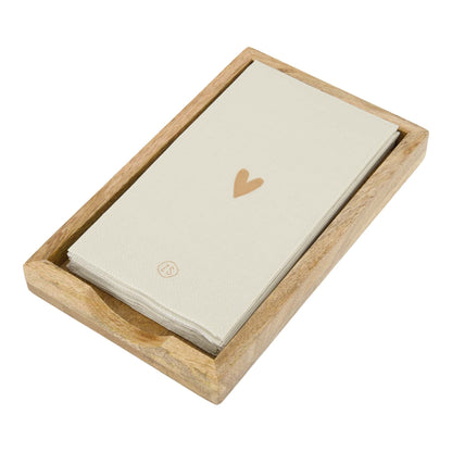 Zusss | Servethouder hout hartje | 11x20cm