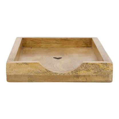 Zusss | Servethouder hout hartje | 11x20cm