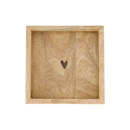 Servethouder Hout Hartje | 12,5x12,5cm