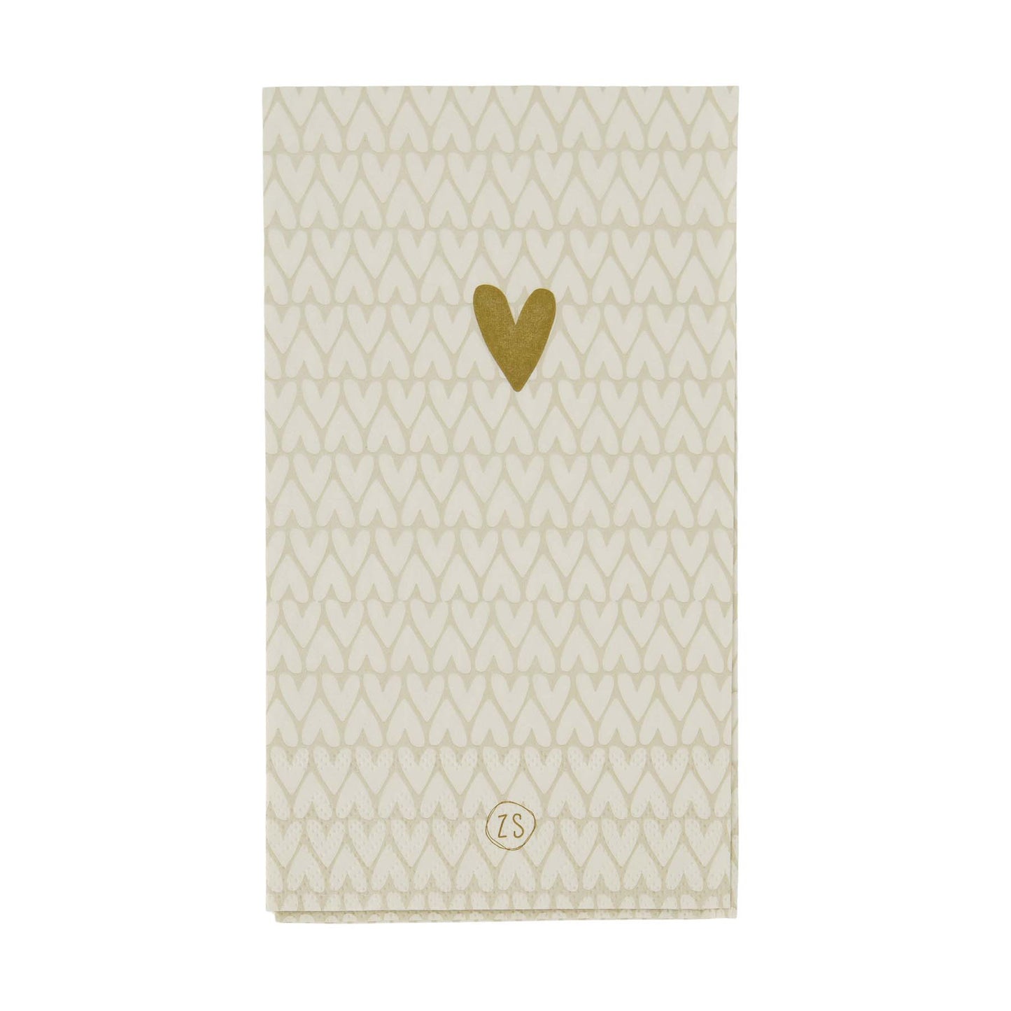 Zusss | Servetten Hartjes | 11x 20cm | Zand