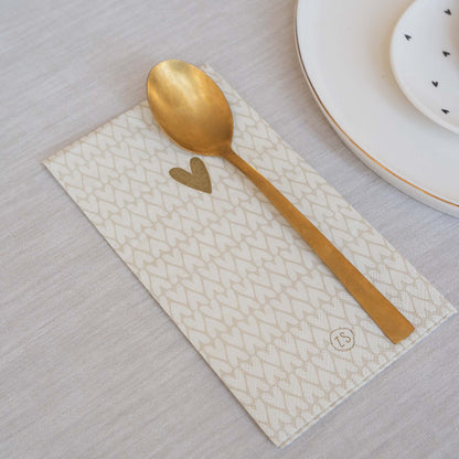 Zusss | Servetten Hartjes | 11x 20cm | Zand
