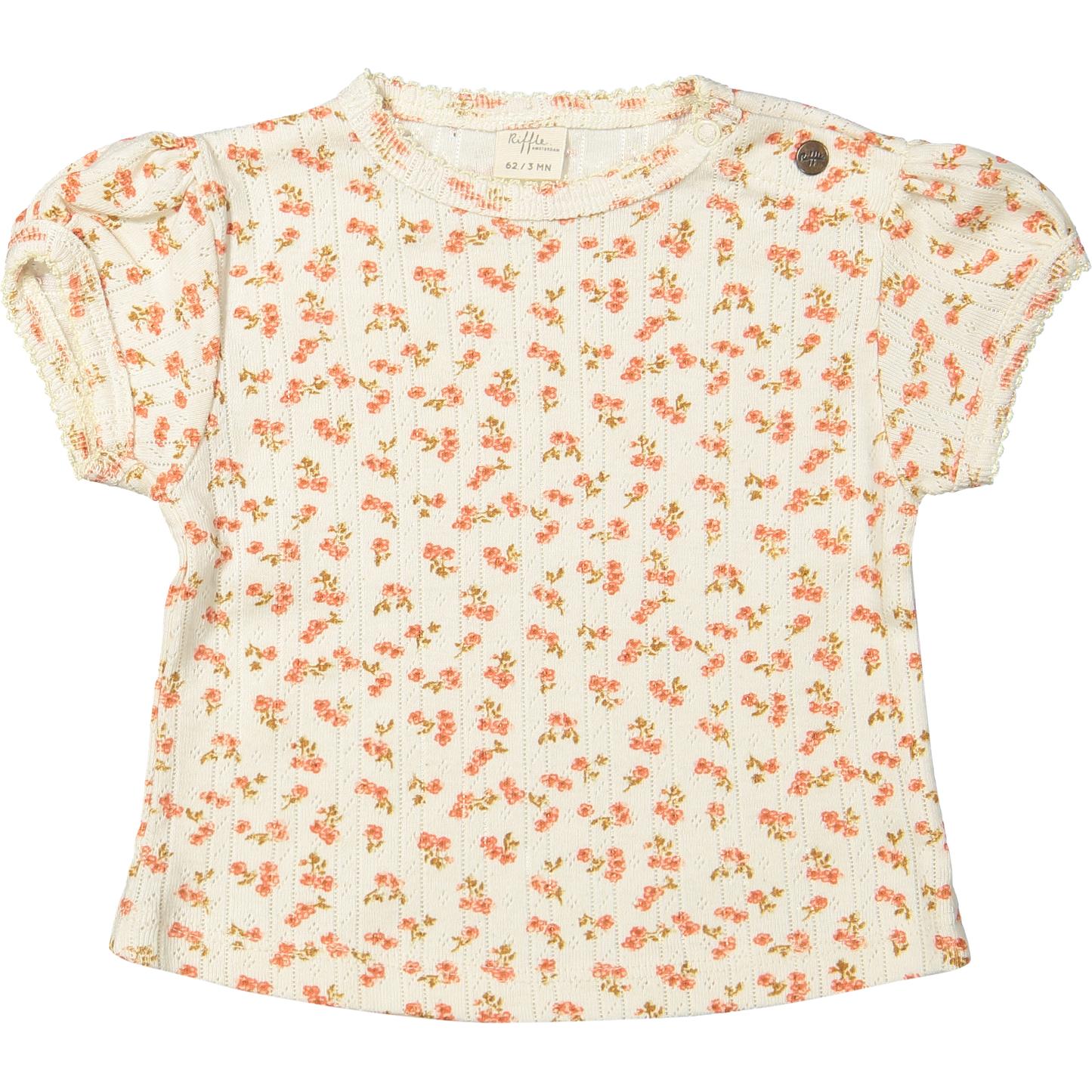 Riffle Amsterdam | T-shirt ss Joyce | Pointelle blossom