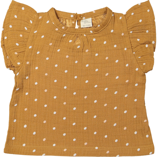Riffle Amsterdam | T-shirt Joan ss woven | Muslin with dots