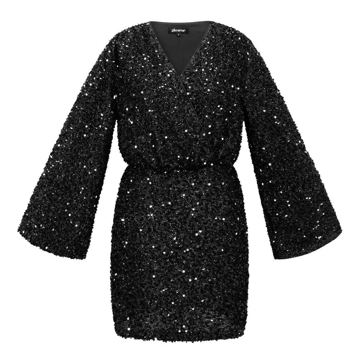 Pailletten jurk | Kendal | Zwart