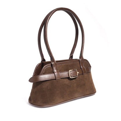 Suède Handtas | Maye | Donkerbruin