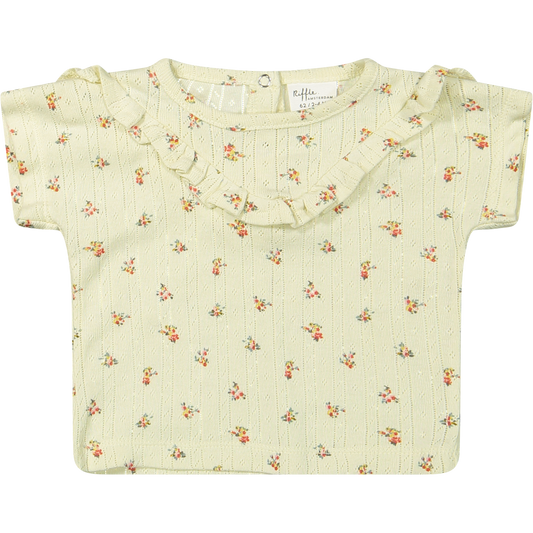 Riffle Amsterdam | T-shirt Marry | Jacquard rib top | Ecru-Rose