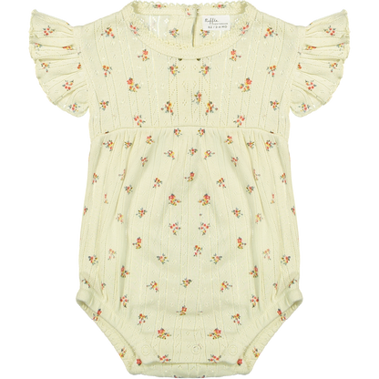 Riffle Amsterdam | Romper Lisa | Jacquard rib aop | Ecru Rose | 80 | 9-12 maanden