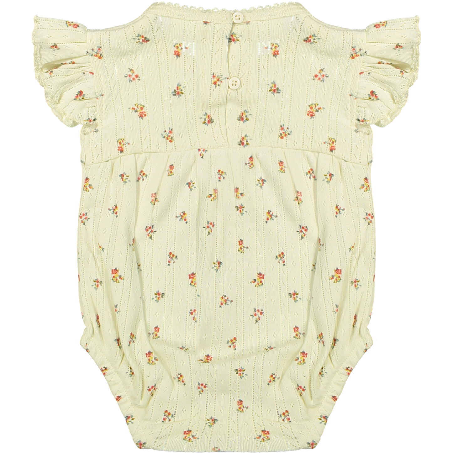 Riffle Amsterdam | Romper Lisa | Jacquard rib aop | Ecru Rose | 80 | 9-12 maanden