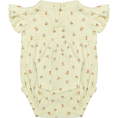 Riffle Amsterdam | Romper Lisa | Jacquard rib aop | Ecru Rose | 80 | 9-12 maanden